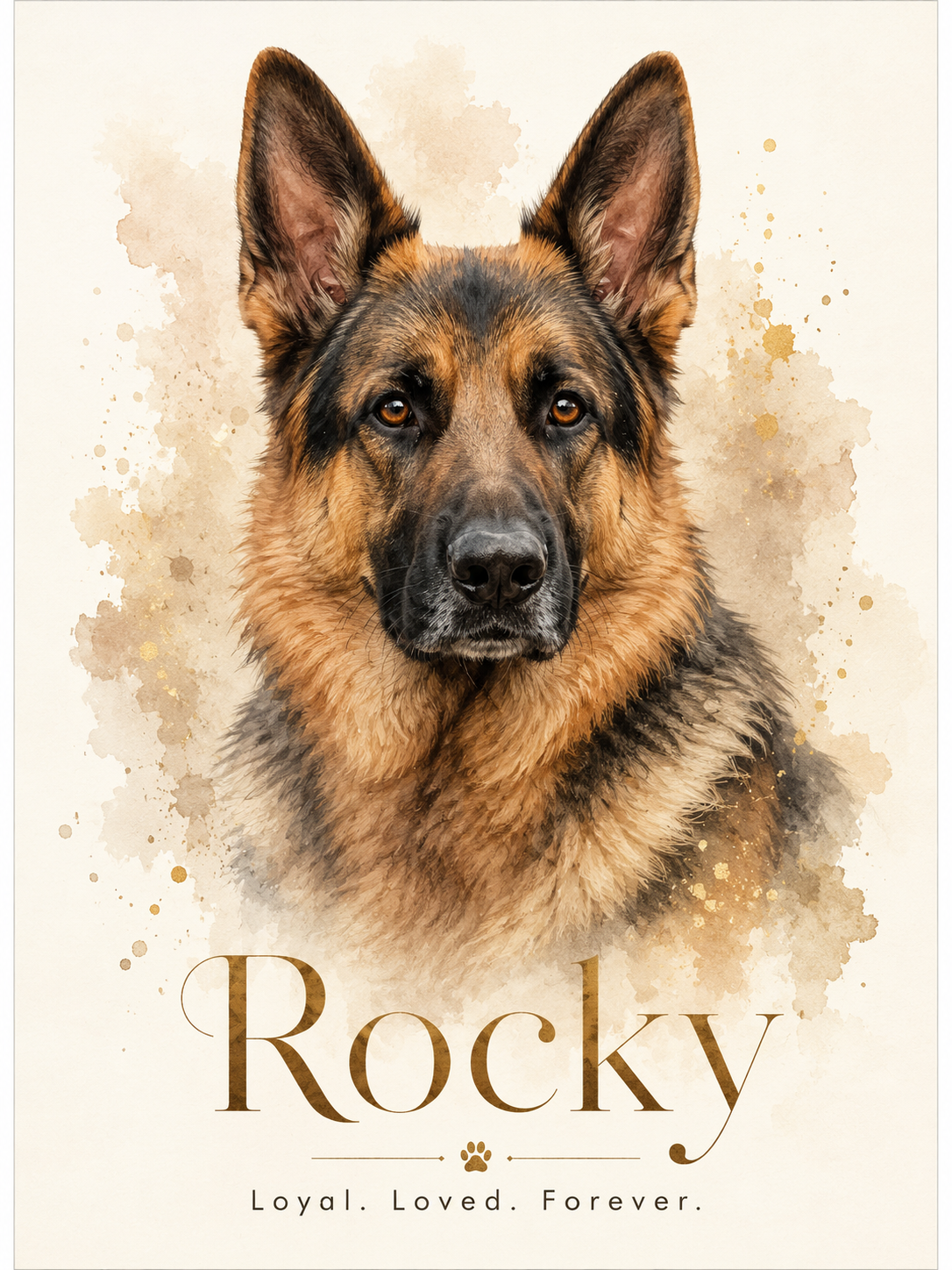 Custom Pet Portrait Canvas Print From Photo