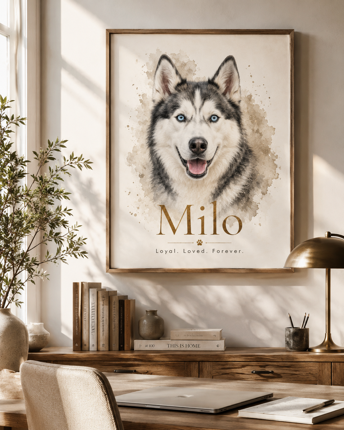 Custom Pet Portrait Canvas Print From Photo